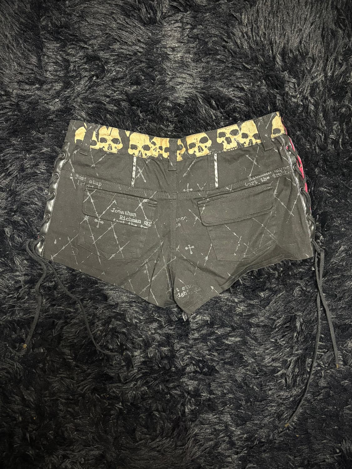 H.NAOTO 펑크 해골 반바지 상품이미지2