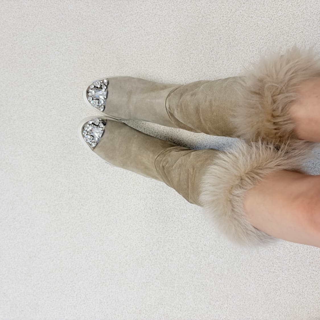 미우미우 퍼 스웨이드 롱 부츠 상품이미지7