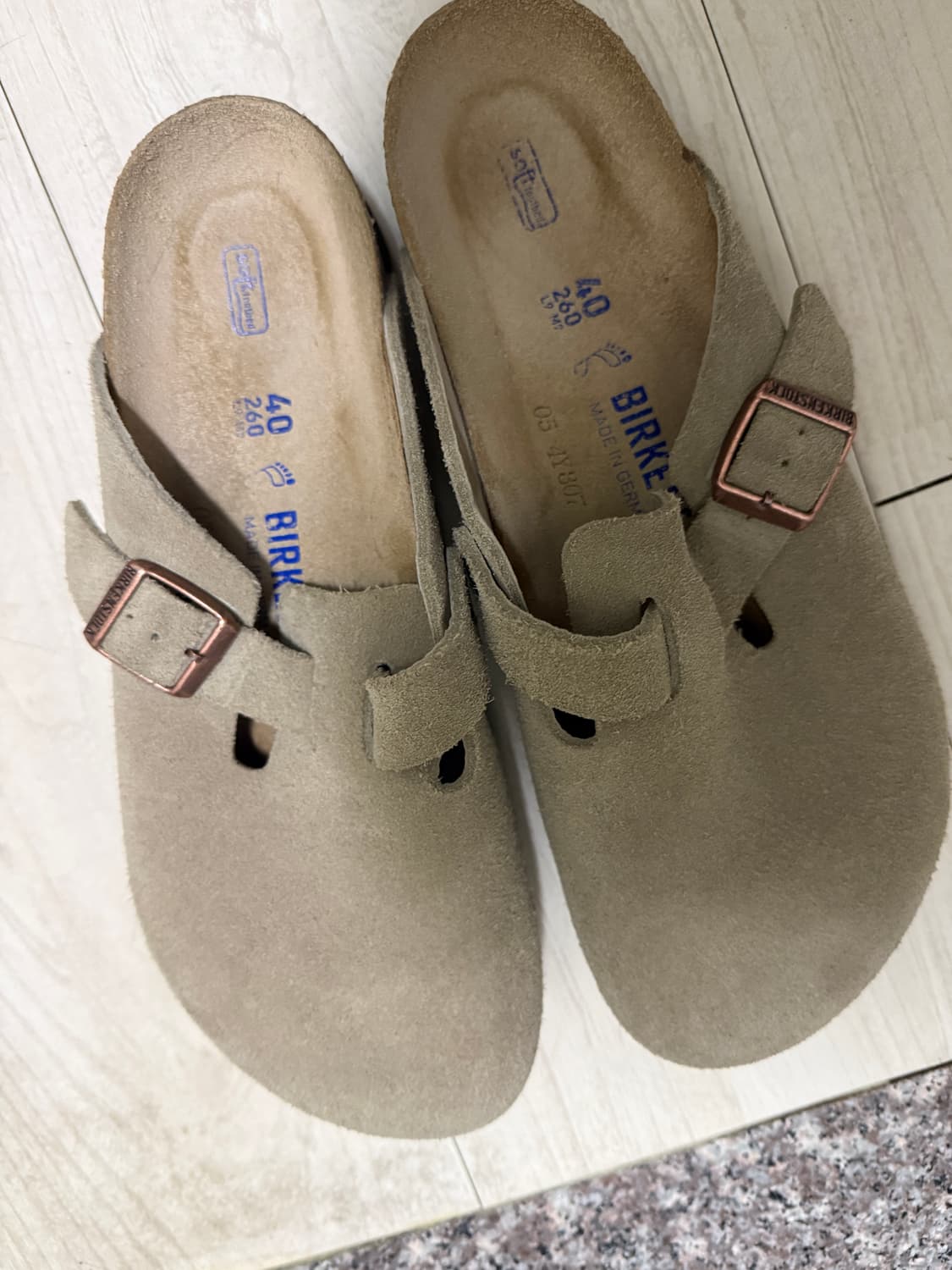 버켄스탁 보스턴 레귤러 타우페 40팔아요 상품이미지1