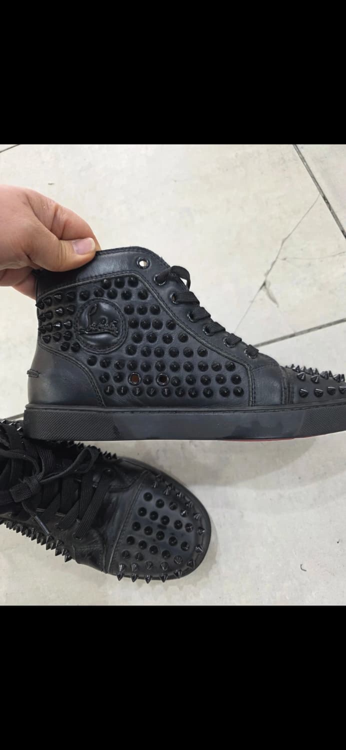 크리스찬 루부탱 블랙 스터드 하이탑 스니커즈 38 상품이미지5