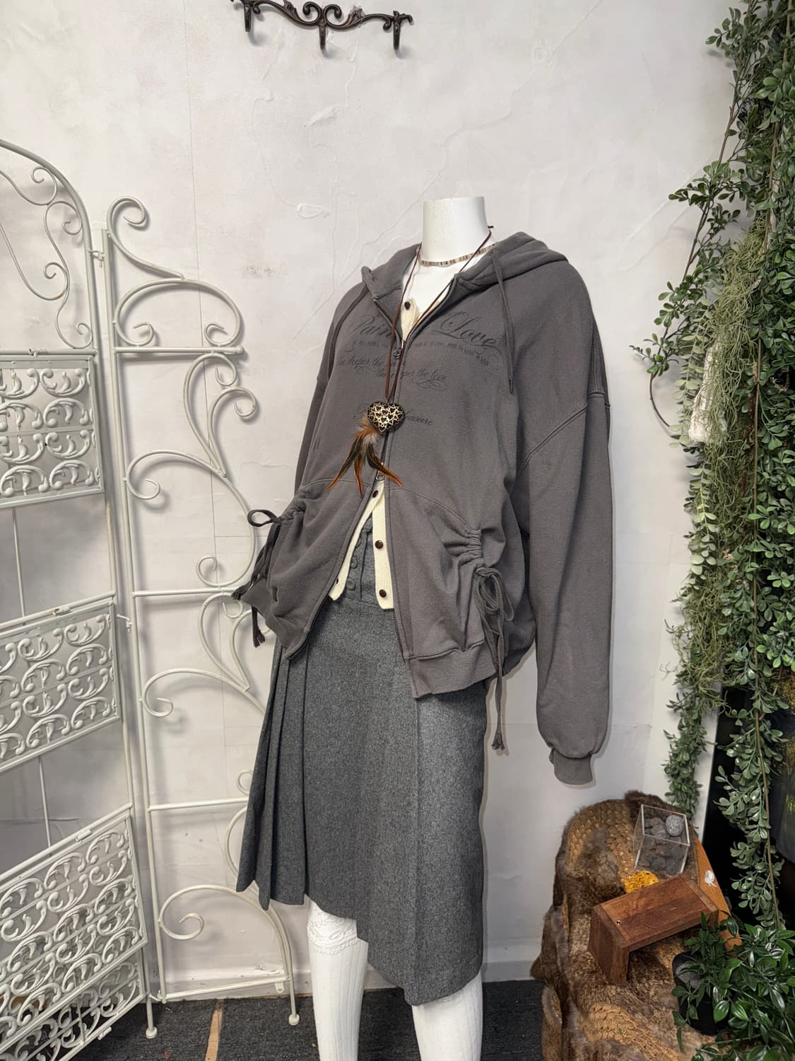 PAIN OR PLEASURE fog 2way hood zip-up 상품이미지7