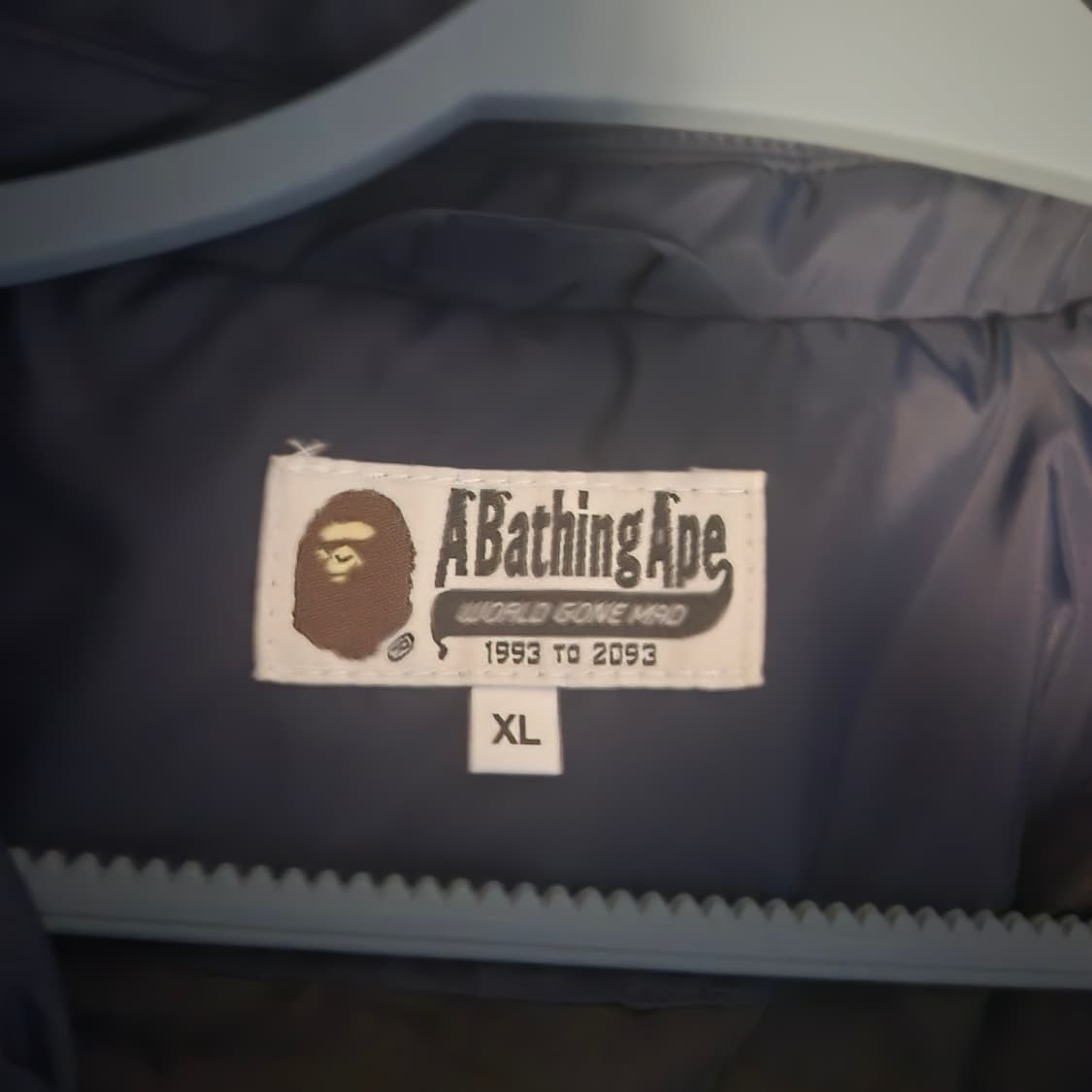 베이프 네이비 아카이브 라인 퀄팅 패딩 자켓 상품이미지2