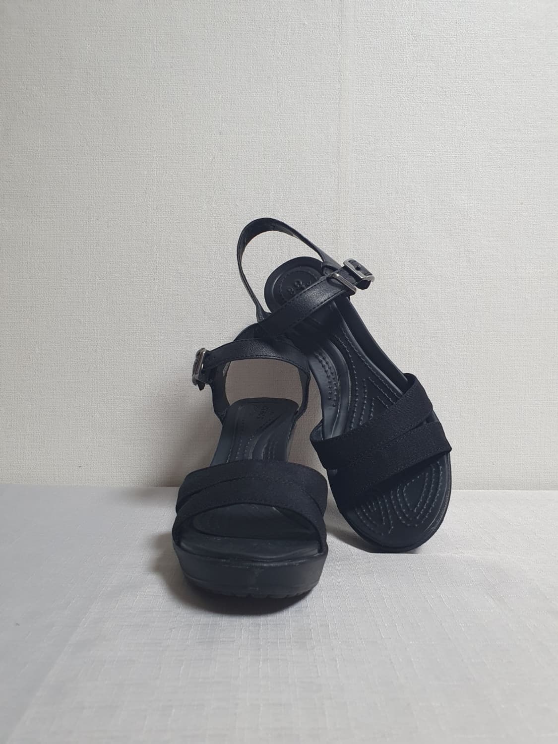 230mm 크록스 레이2 웨지힐샌들 블랙 W6 상품이미지2