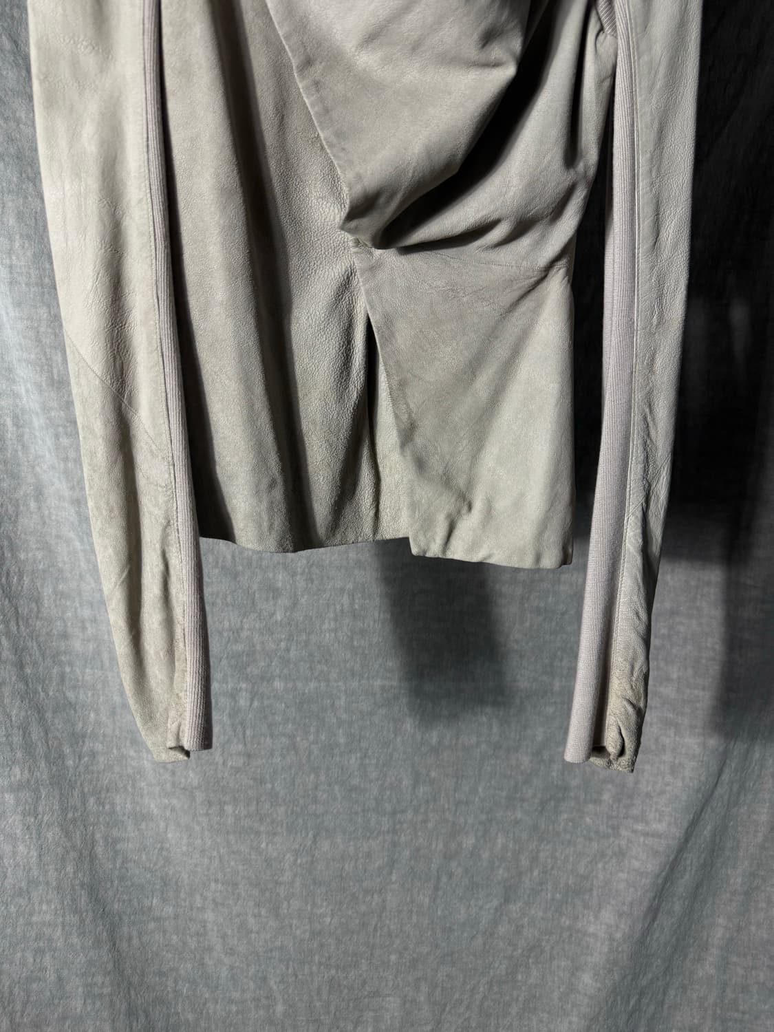 Rick Owens Draped Leather Jacket 상품이미지3