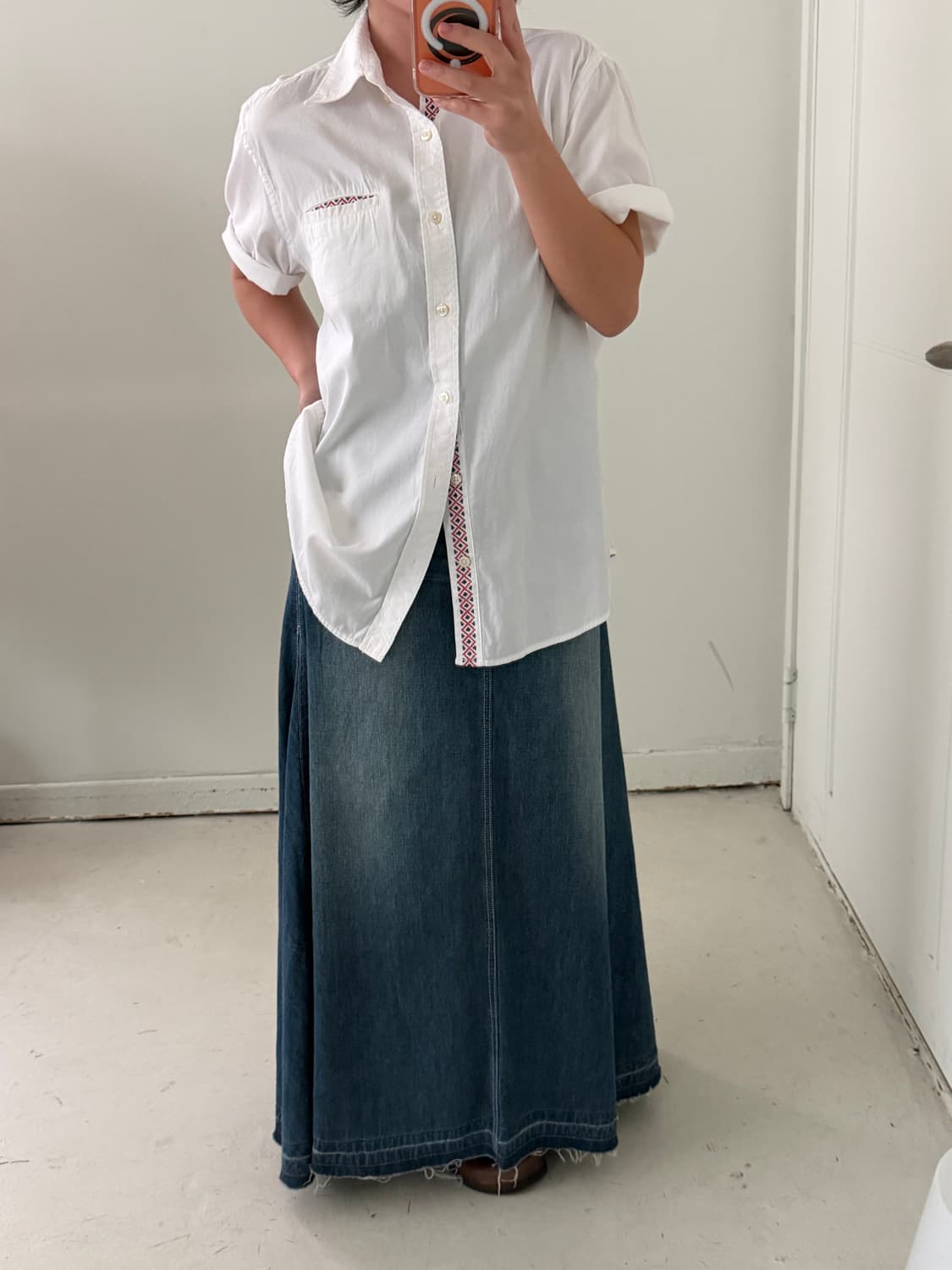 일본빈티지 빔즈 반팔셔츠 상품이미지1