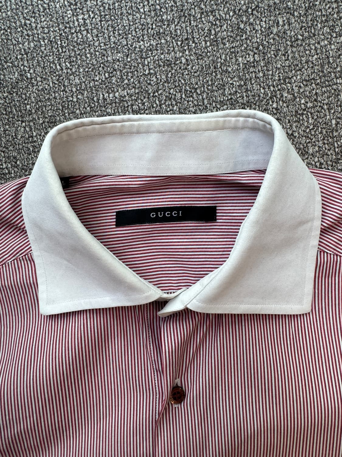 구찌 슬림 스트라이프 클레릭 셔츠 M  상품이미지7