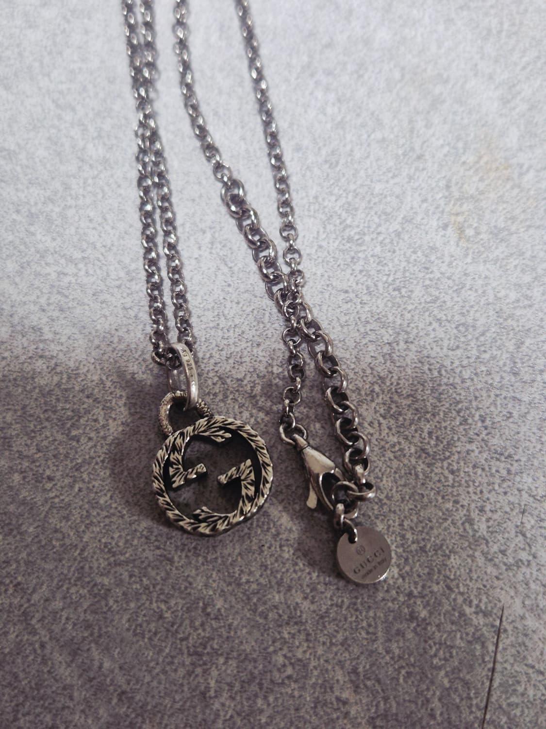 구찌 인터로킹 목걸이 남녀공용 (상태좋음) 상품이미지5