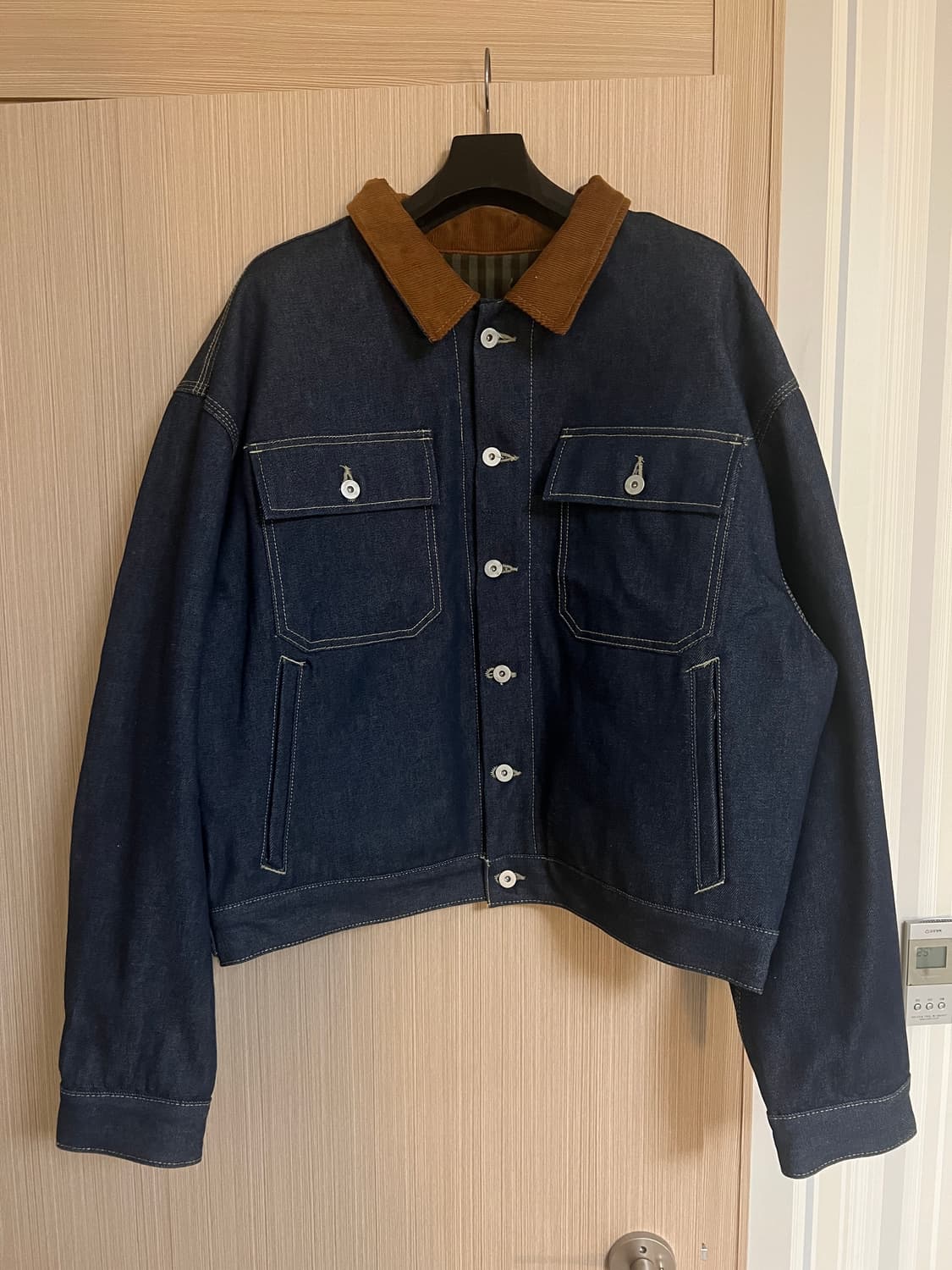 M 이지 시즌6 샘플 인디고 데님 코듀로이 자켓 상품이미지1