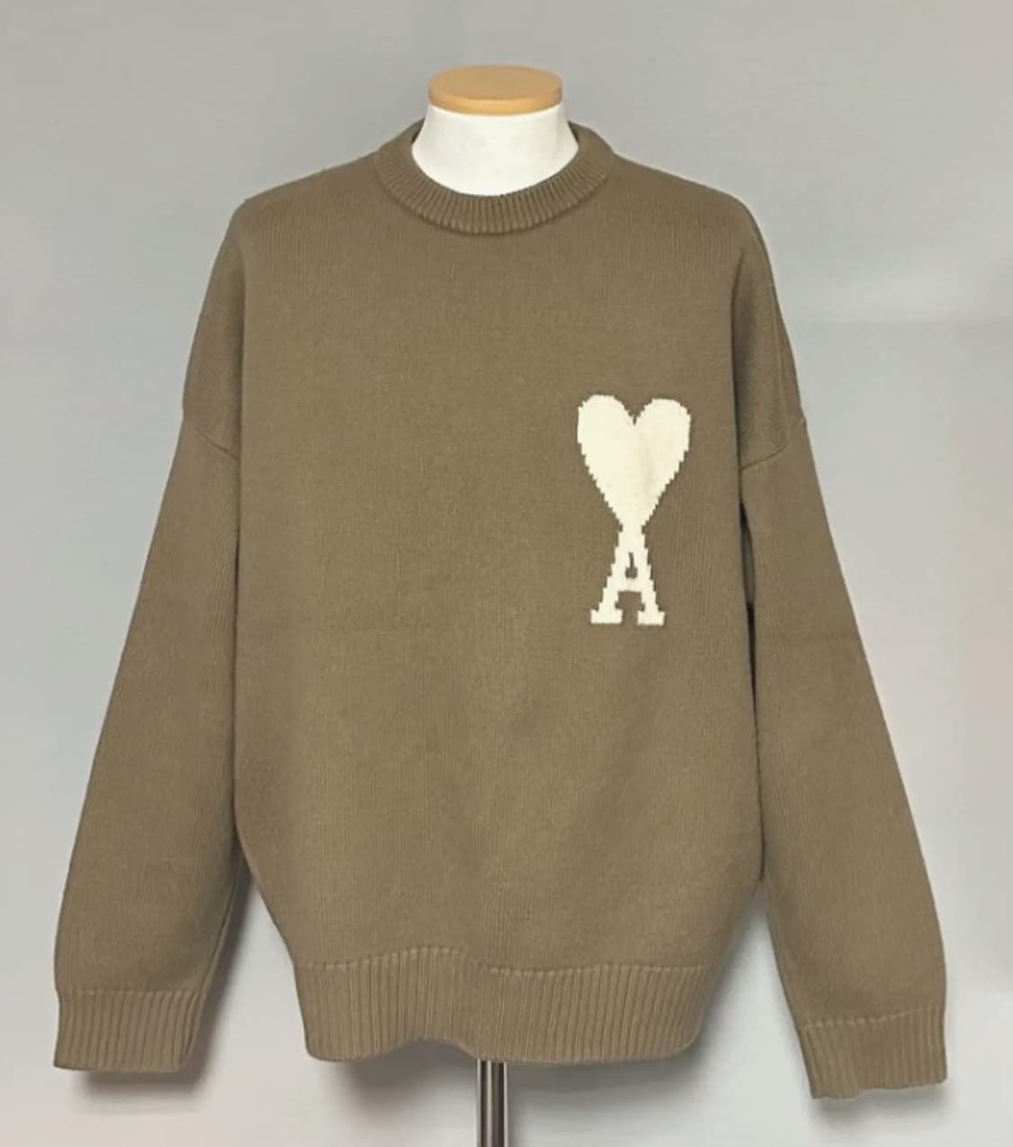 [정품]아미(AMI) 빅 하트 로고 자수 후드 블랙 XL  상품이미지1