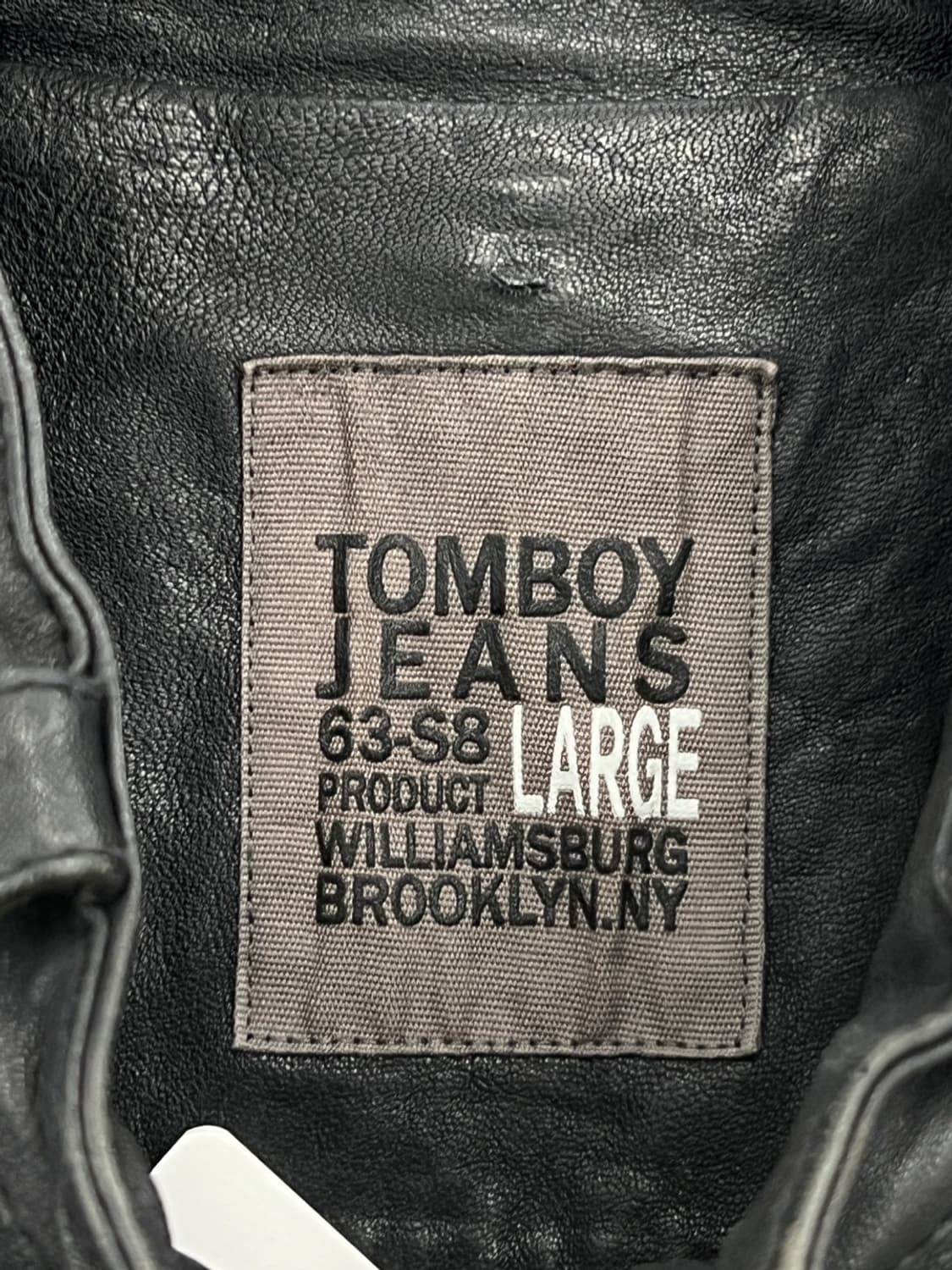 톰보이 램스킨 투포켓 하이넥 레더 자켓 상품이미지7