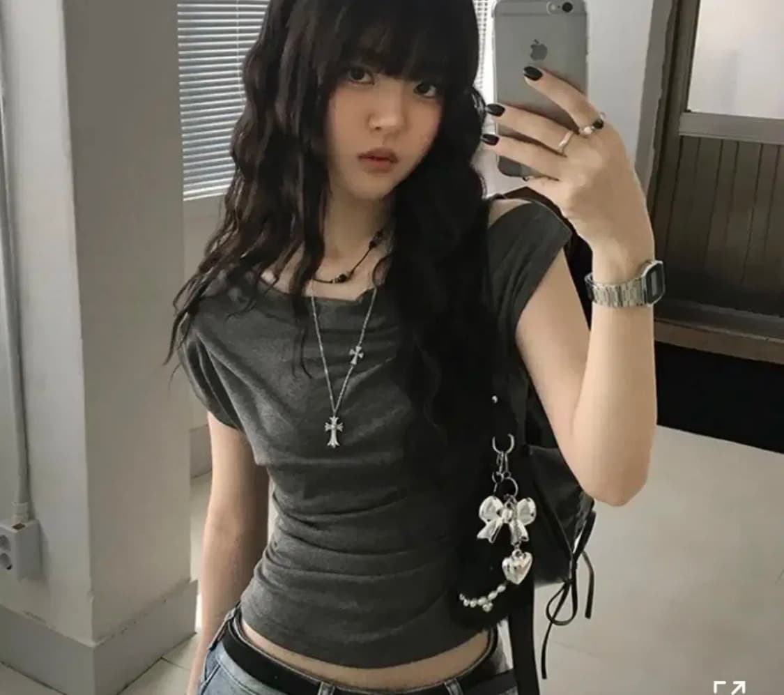 드레이핑 드레이프 반팔티 상품이미지1