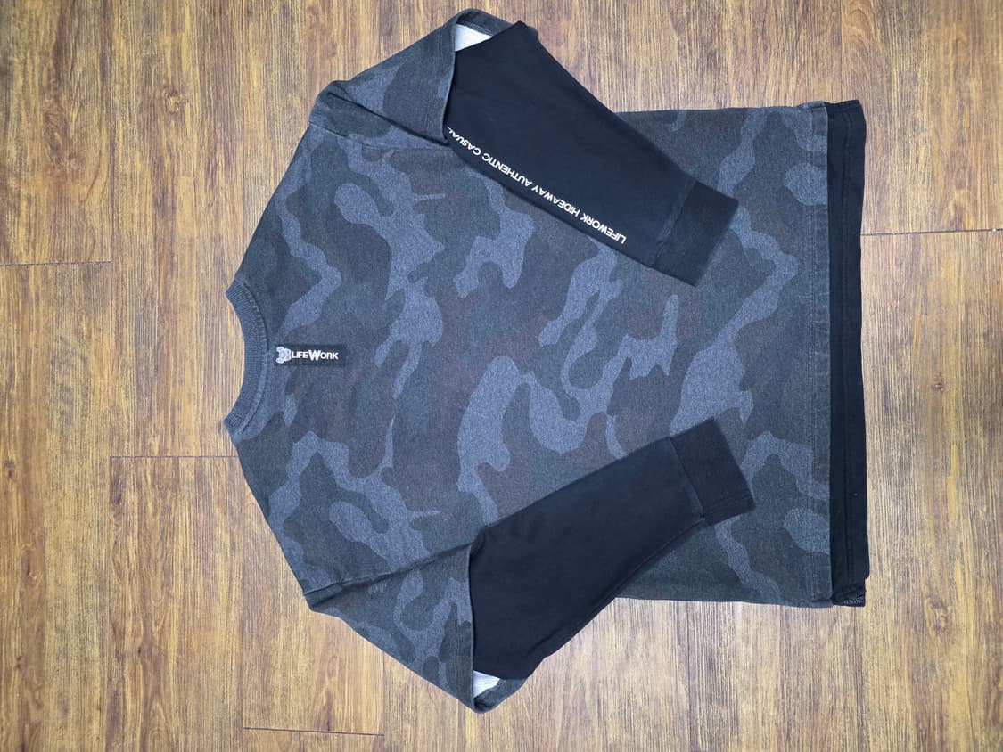 라이프워크 카모 레이어드 맨투맨 상품이미지7