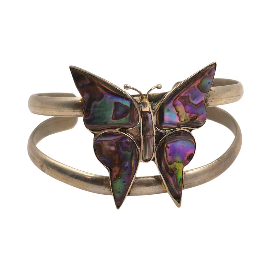 70s 멕시코 알파카 아발론 자개 빅 나비 뱅글 상품이미지1