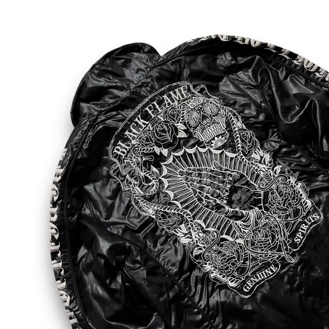 Black Flame Rock Chic Tattoo Jacket 상품이미지3