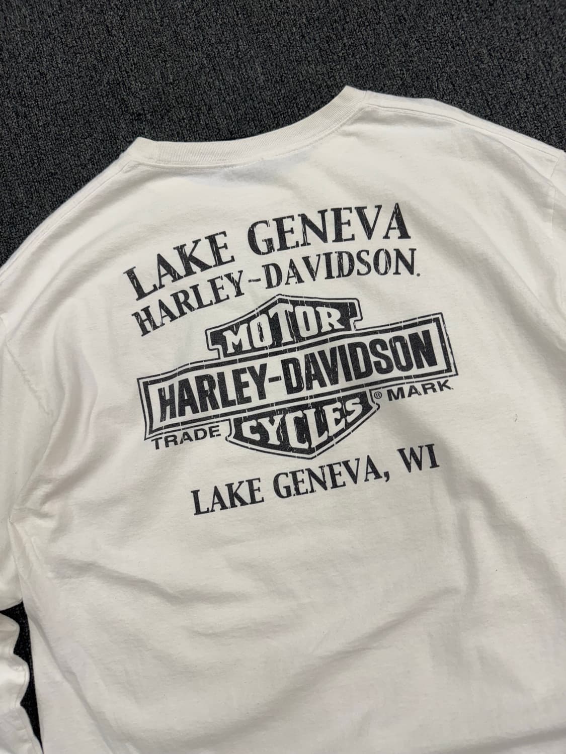 할리데이비슨 빈티지 SHOVELHEAD 엔진 프린팅 롱슬리브 상품이미지6