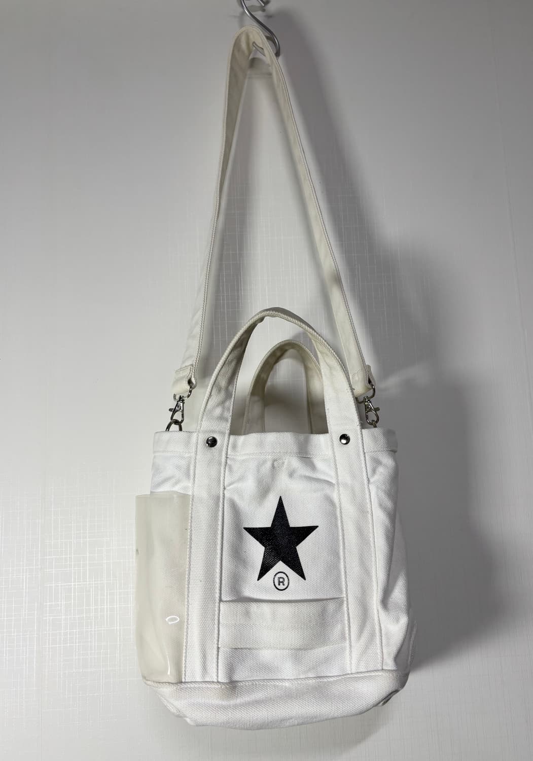 90s 빈티지 컨버스 스타 로고 코튼 크로스백 상품이미지2
