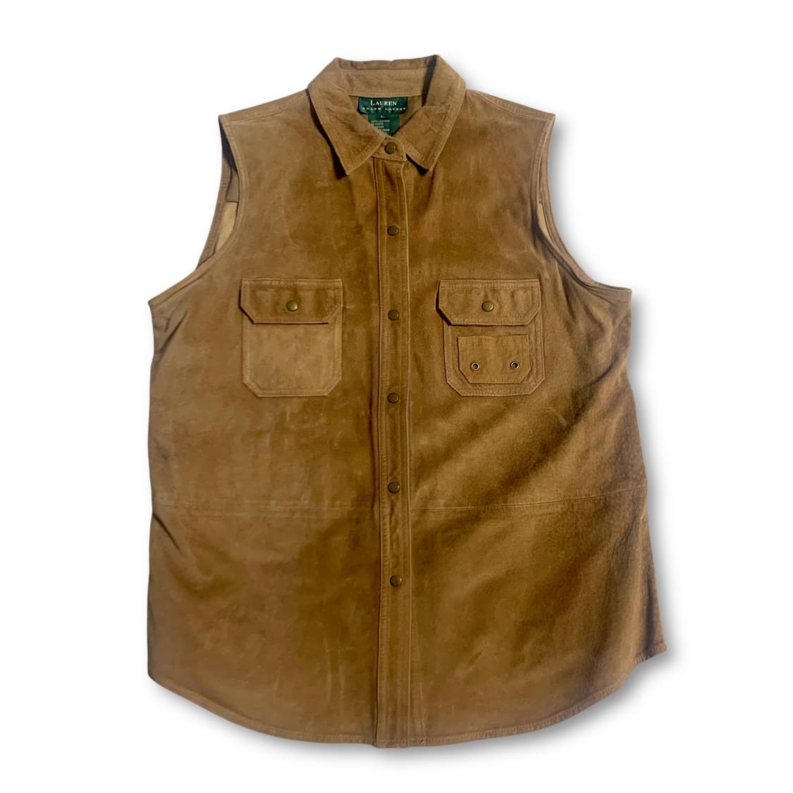 [M~L] Ralph Lauren Suede Leather Vest 상품이미지1
