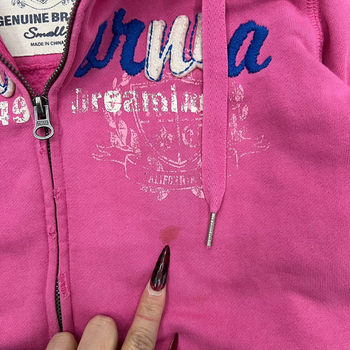 후아유 핑크 후드집업 상품이미지3