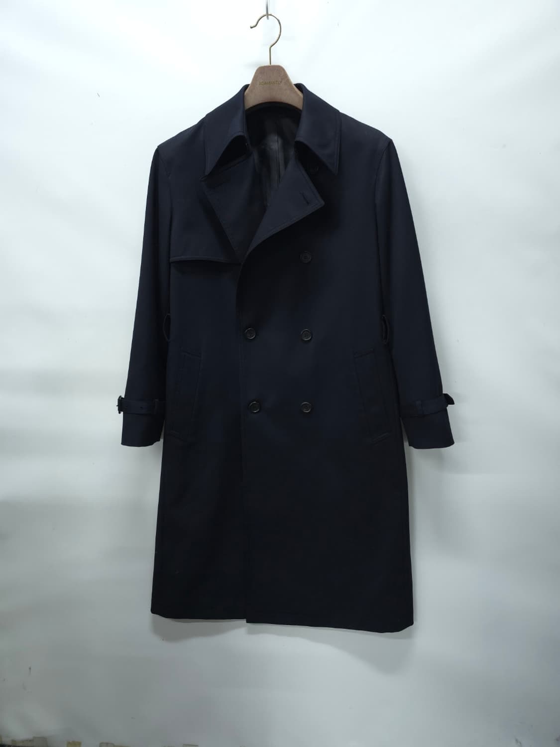 (새상품급) 쿠어 울 더블 트렌치 코트 (네이비) 상품이미지2