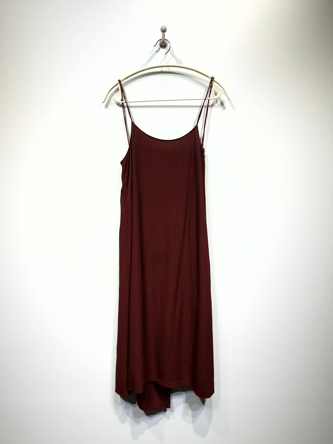 헬무트랭(HELMUT LANG)랩 미디 실크 원피스 버건디 상품이미지1