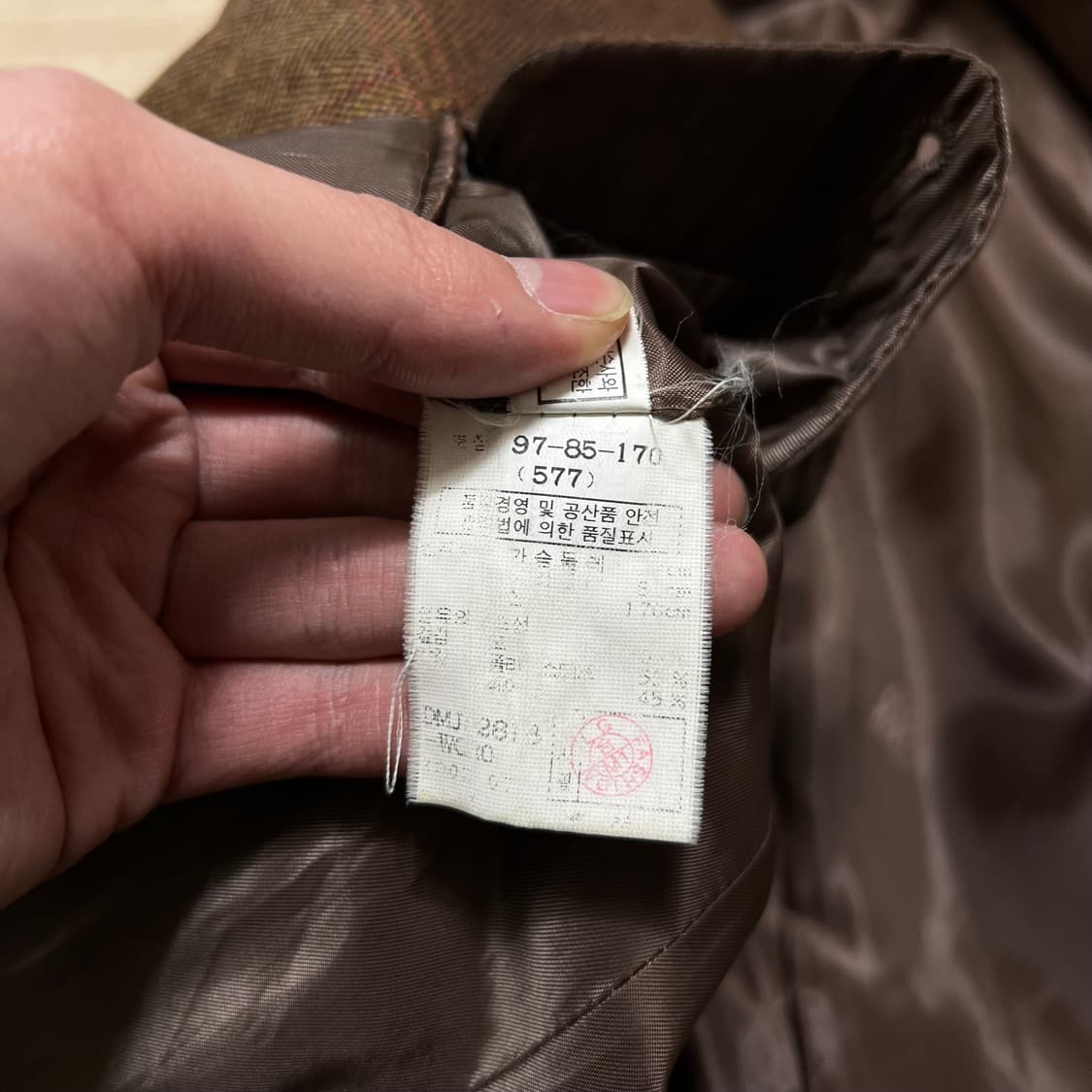 닥스 모직 싱글 블레이저 정장자켓 [브라운] 97-85-175(M/95) 상품이미지5