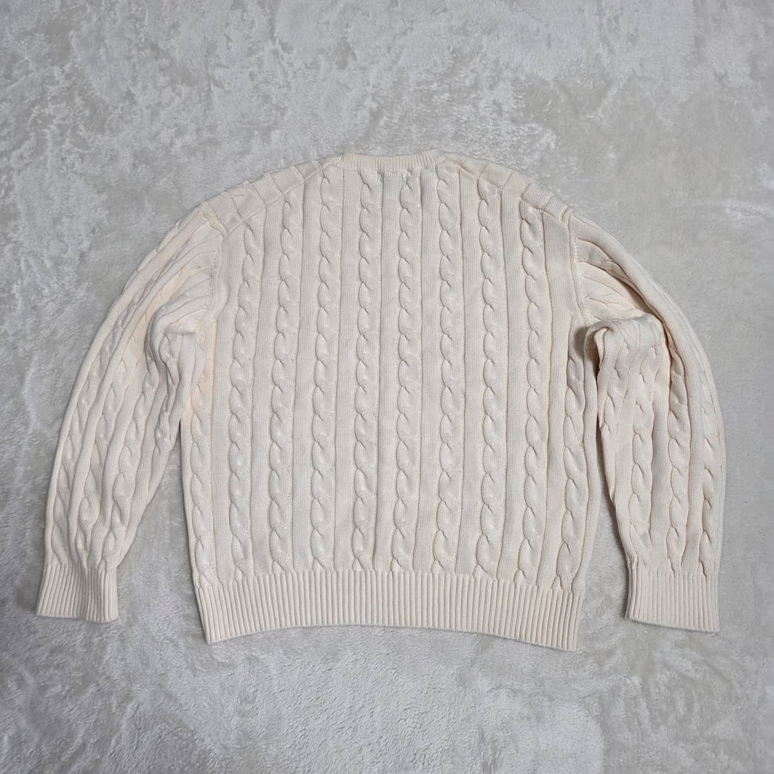 (XL)메르고 케이블 니트 아이보리 상품이미지4