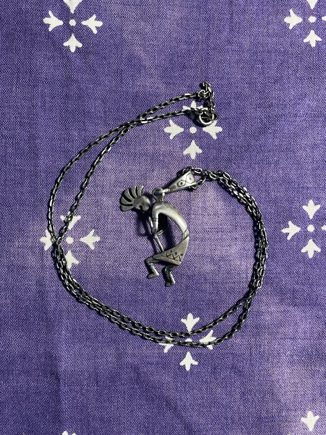  Vintage Silver Kokopelli Necklace 상품이미지1