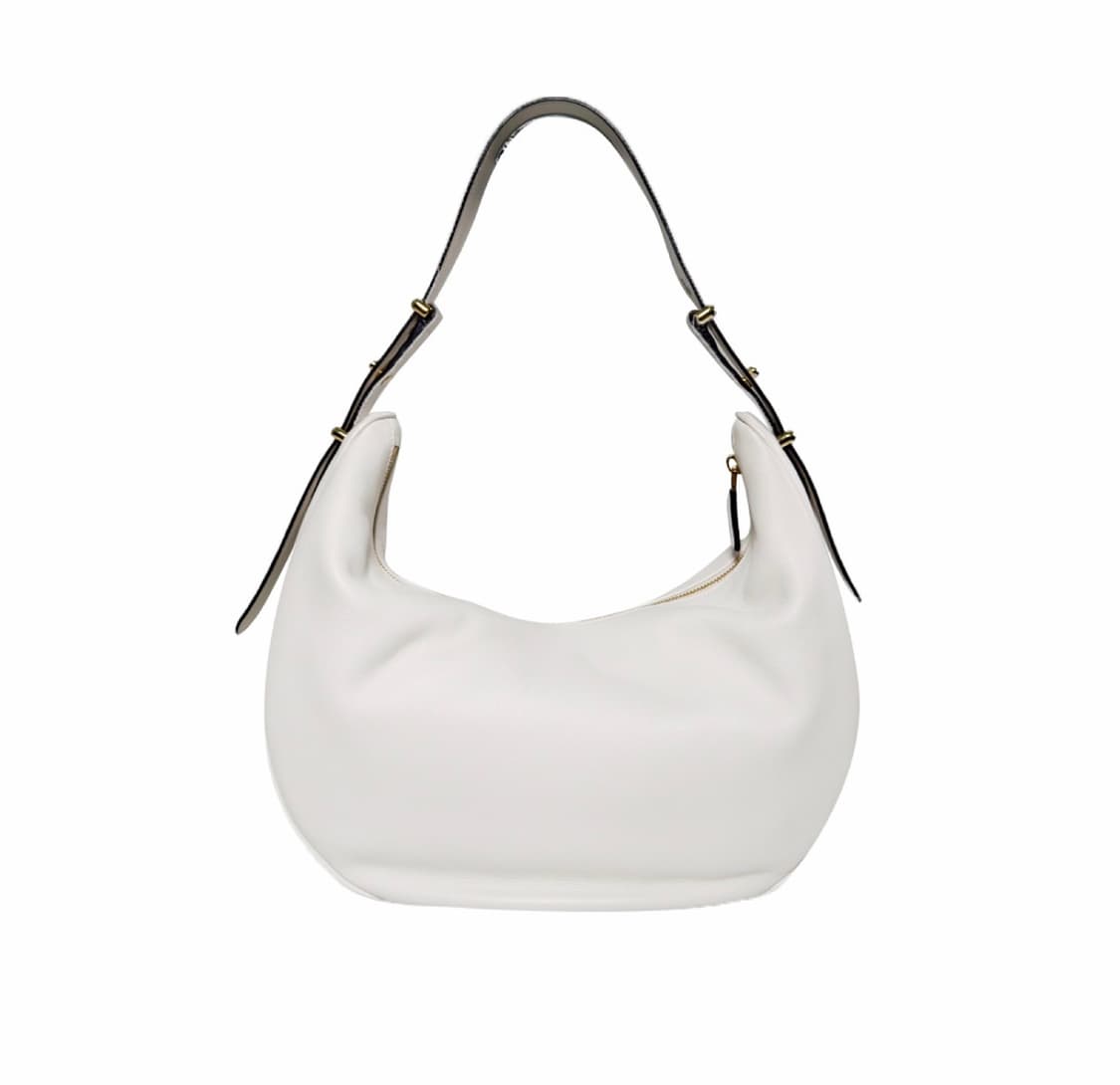 [L] 프라다 여성 아르케 삼각로고 레더 숄더백 화이트 라지 상품이미지3