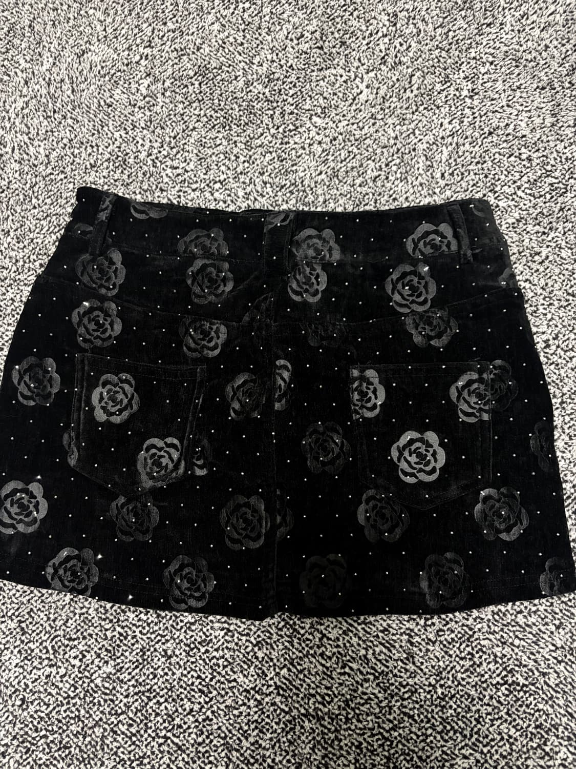 피아오량 로우라이즈 벨벳 스커트 갸루 오리엔탈 상품이미지2