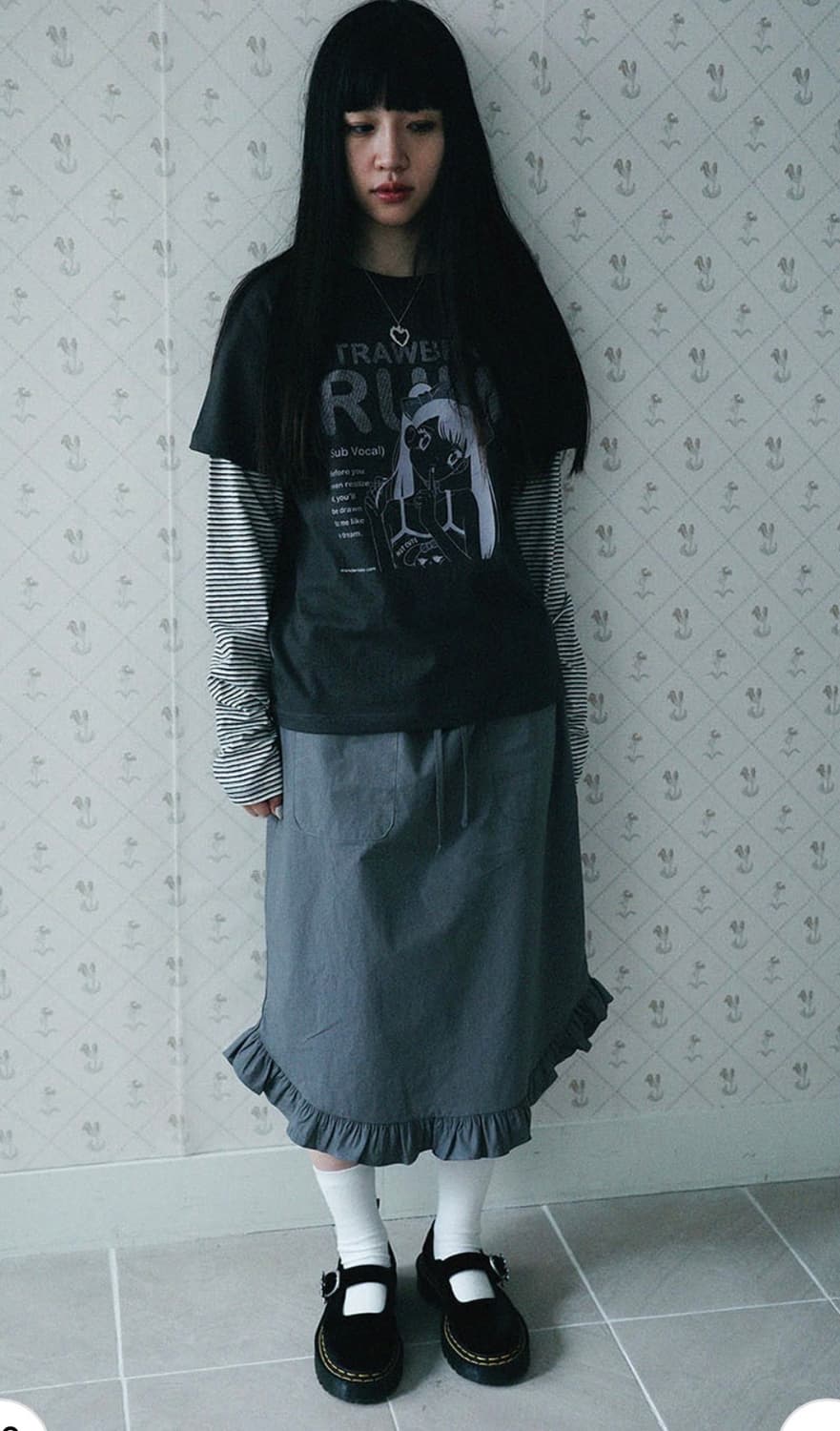 Flanders Apron Skirt [Grey] 상품이미지2