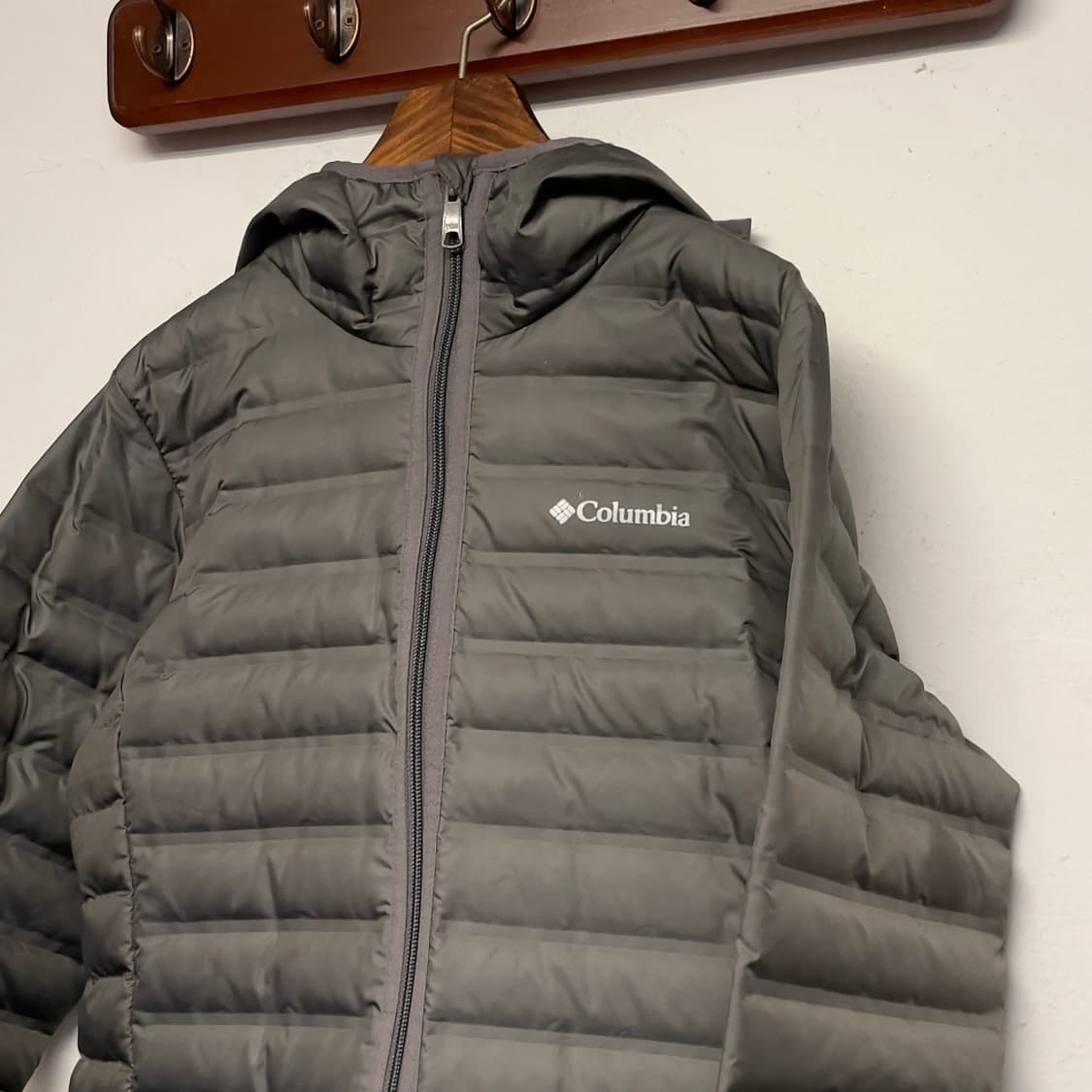 컬럼비아 (우먼) 그레이 650필 경량 덕 다운 롱 패딩  상품이미지2