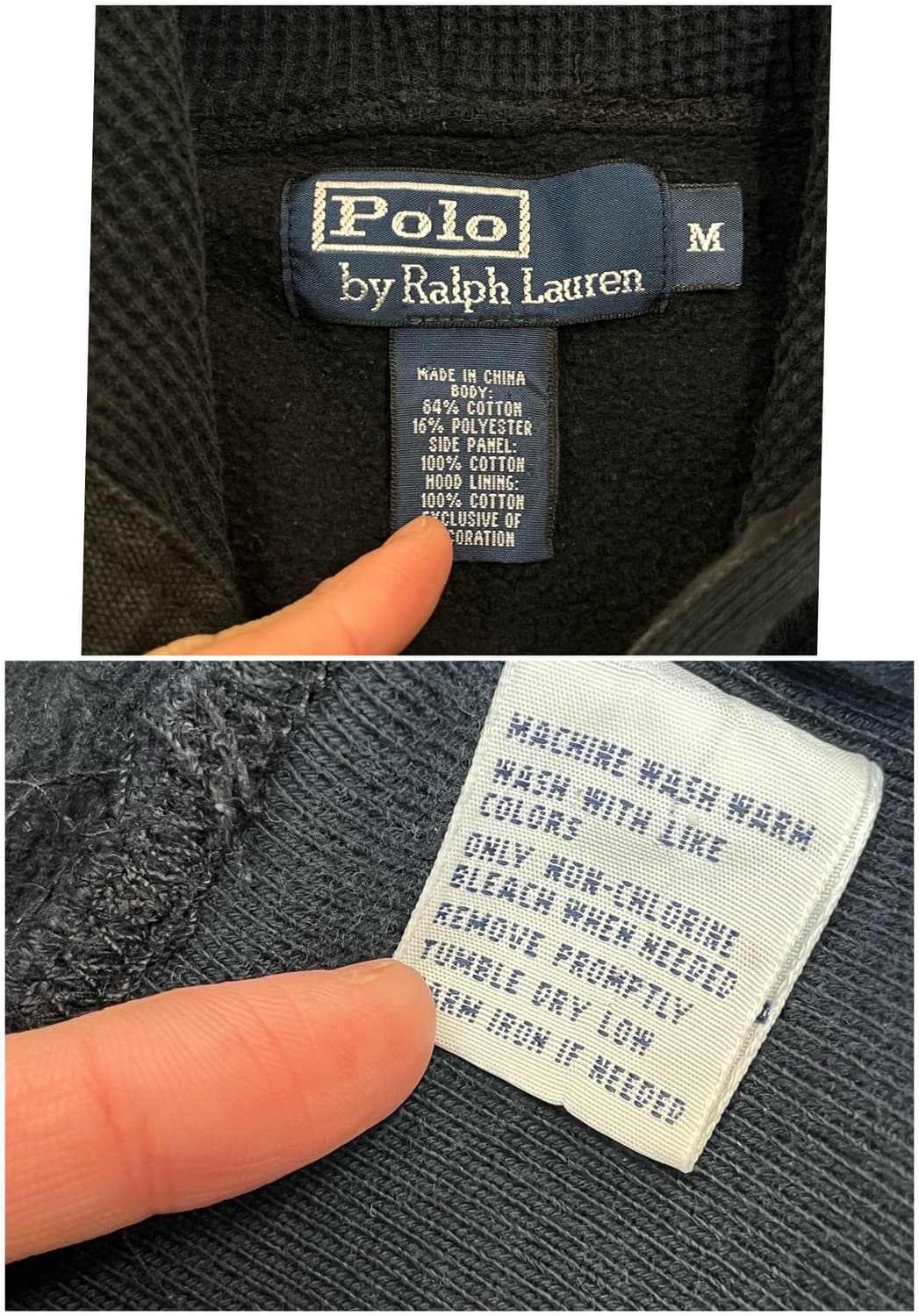 폴로 빅포니 후드티 블랙 M #csz2183 상품이미지5