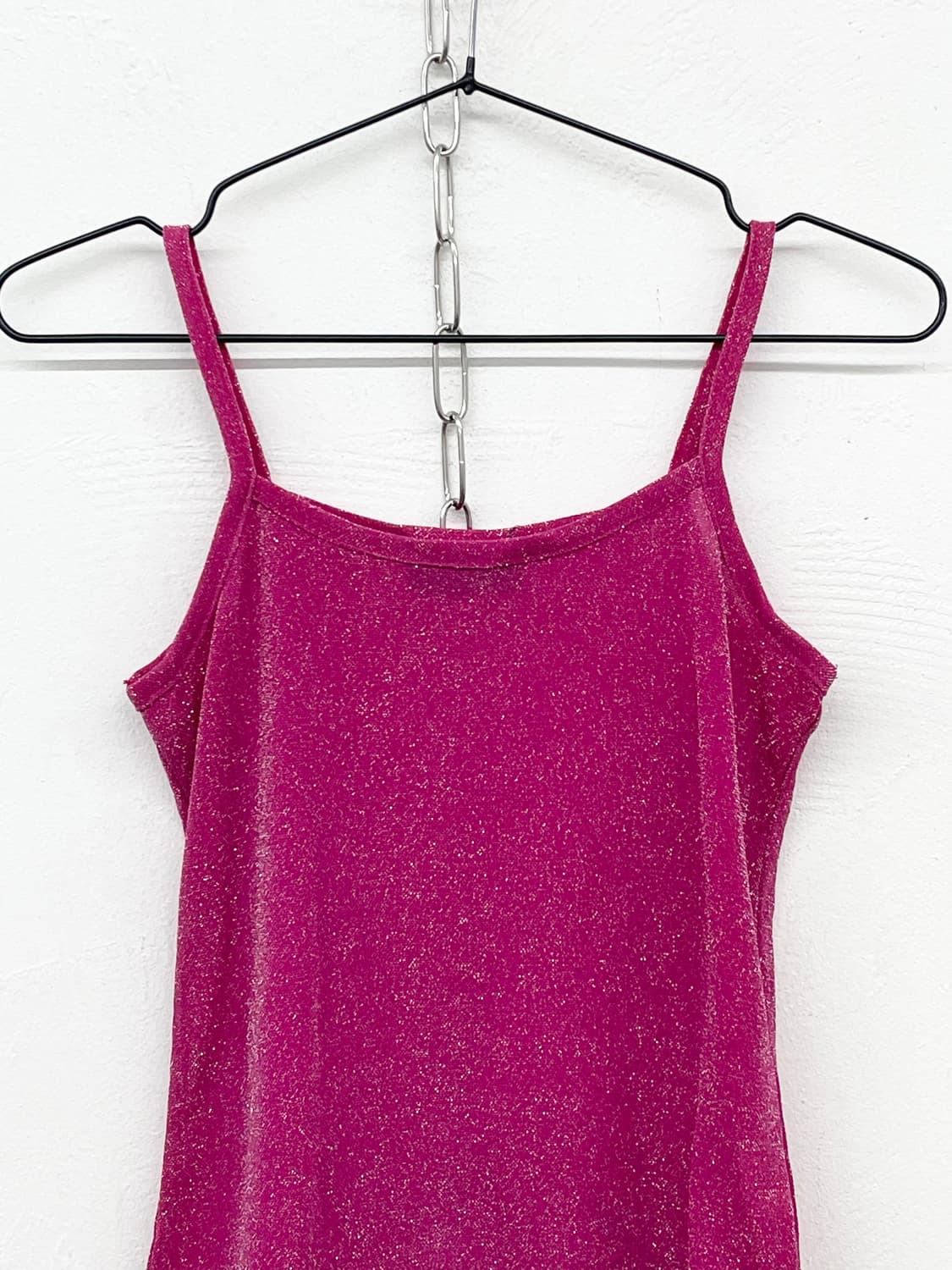 갸루 글리터 핫핑크 탑 상품이미지5