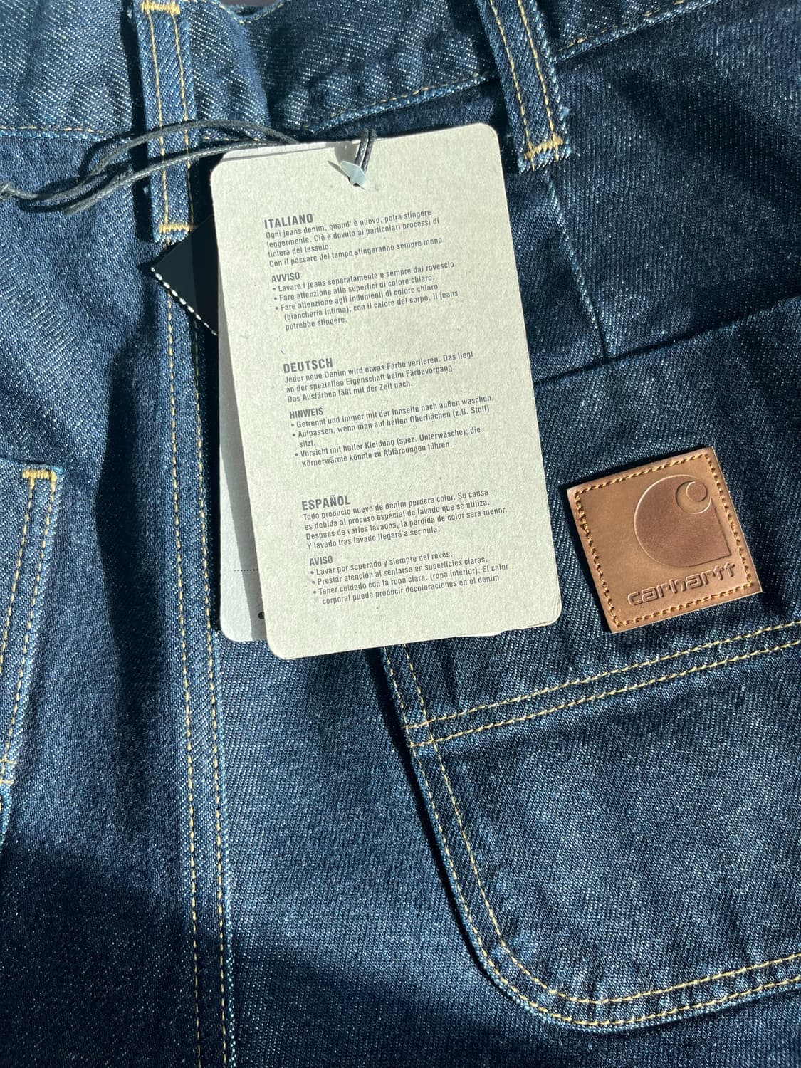 칼하트wip 데님 청바지 상품이미지2