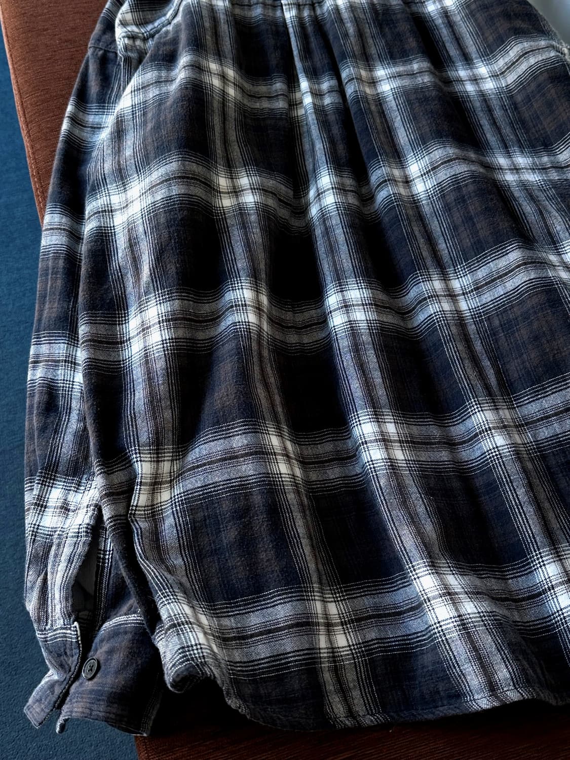 Double face gauze cotton check shirt 상품이미지5