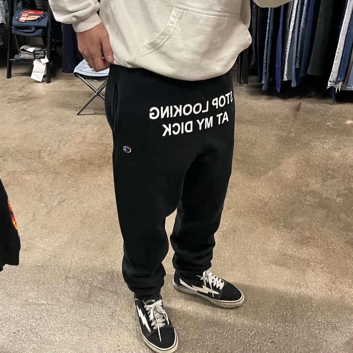 Champion Pizzaslime 레터링 스웻 팬츠 (M) 상품이미지6