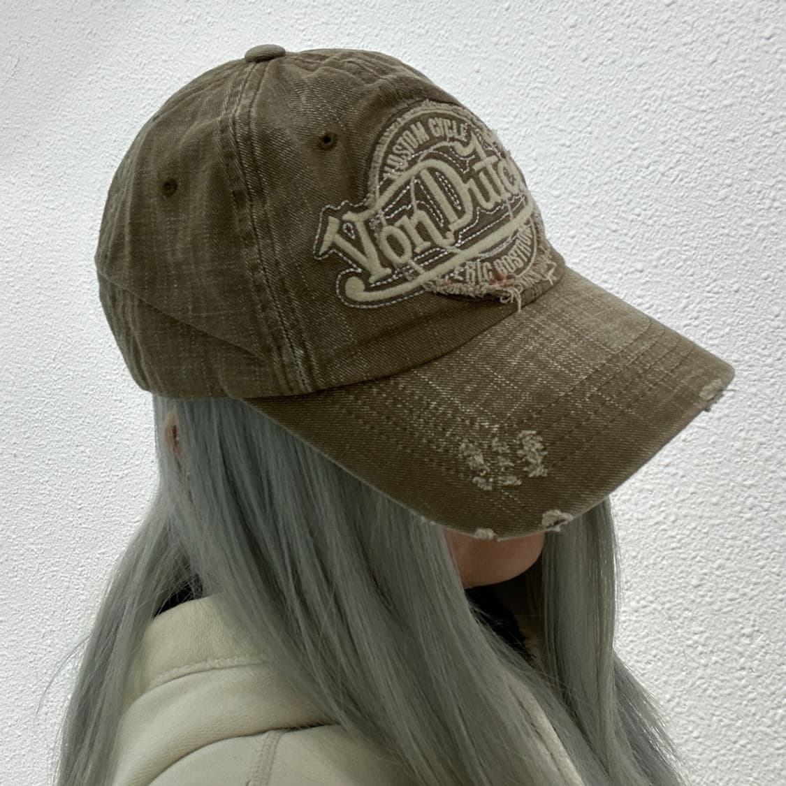 본더치 y2k 빈티지 베이지 데님 볼캡 상품이미지2