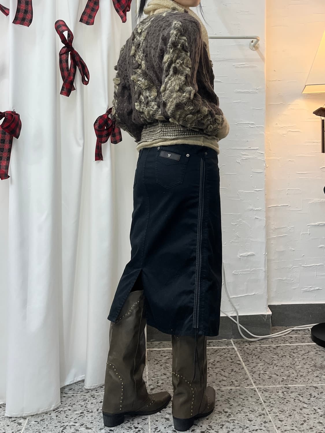 side string shirred midi skirt 상품이미지3