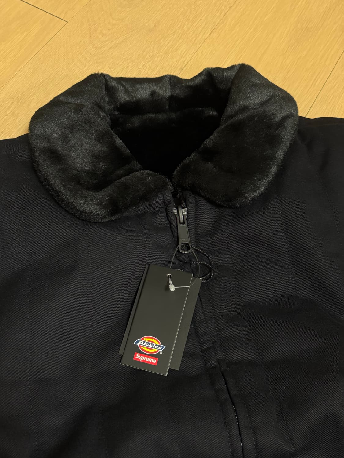 [XL] 슈프림 디키즈 25fw 리버시블 퀄티드 포우 퍼 워크 자켓 블랙 상품이미지7