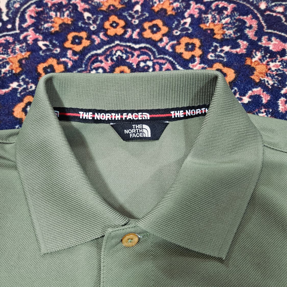 노스페이스 올리브카키 스몰로고 기능성 반팔 카라티 L 상품이미지5