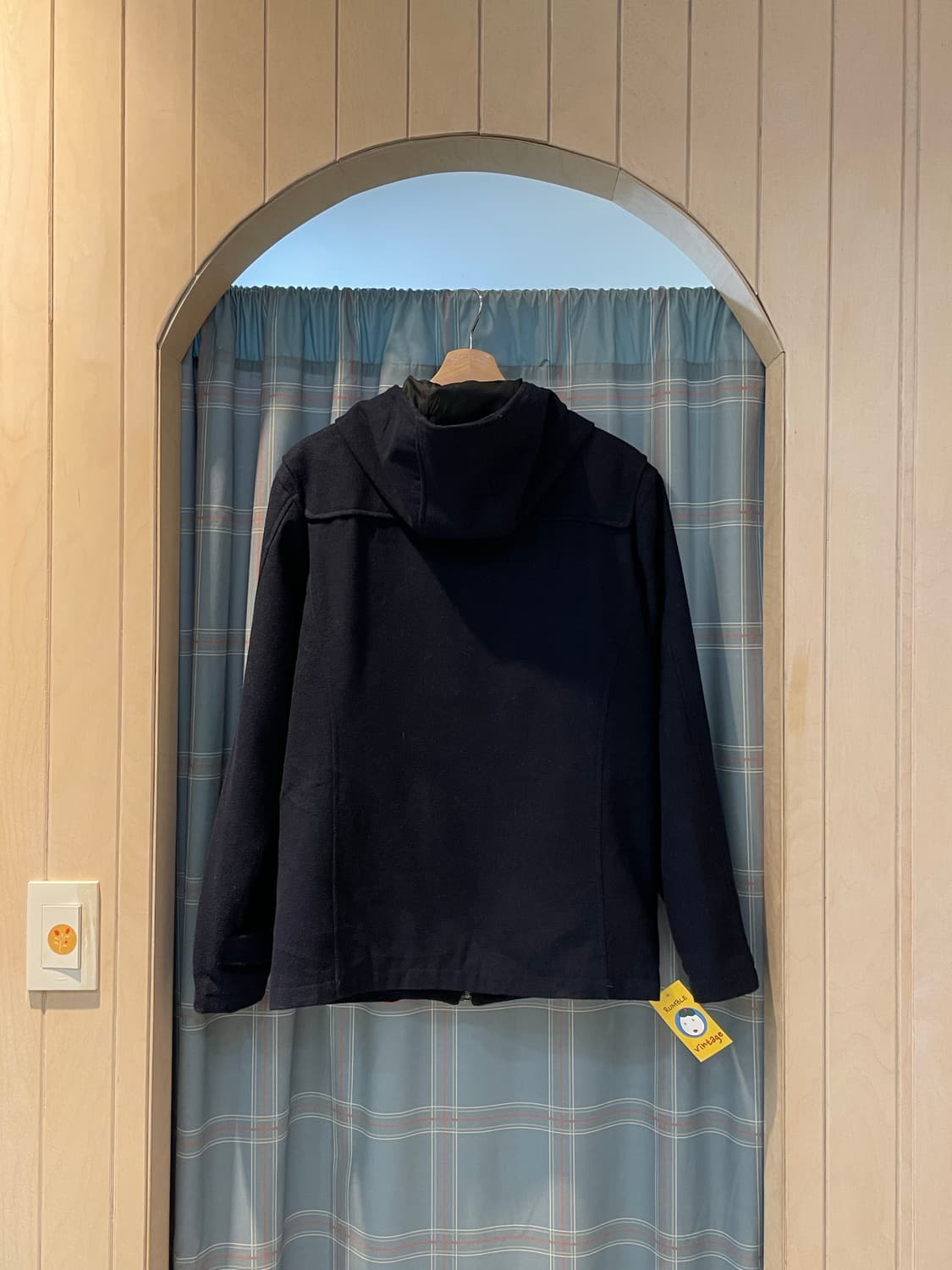 일본빈티지 네이비 떡볶이하프코트 상품이미지5