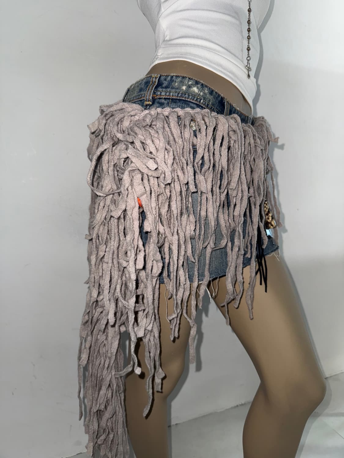 애쉬 그런지 프린지 머플러 상품이미지4