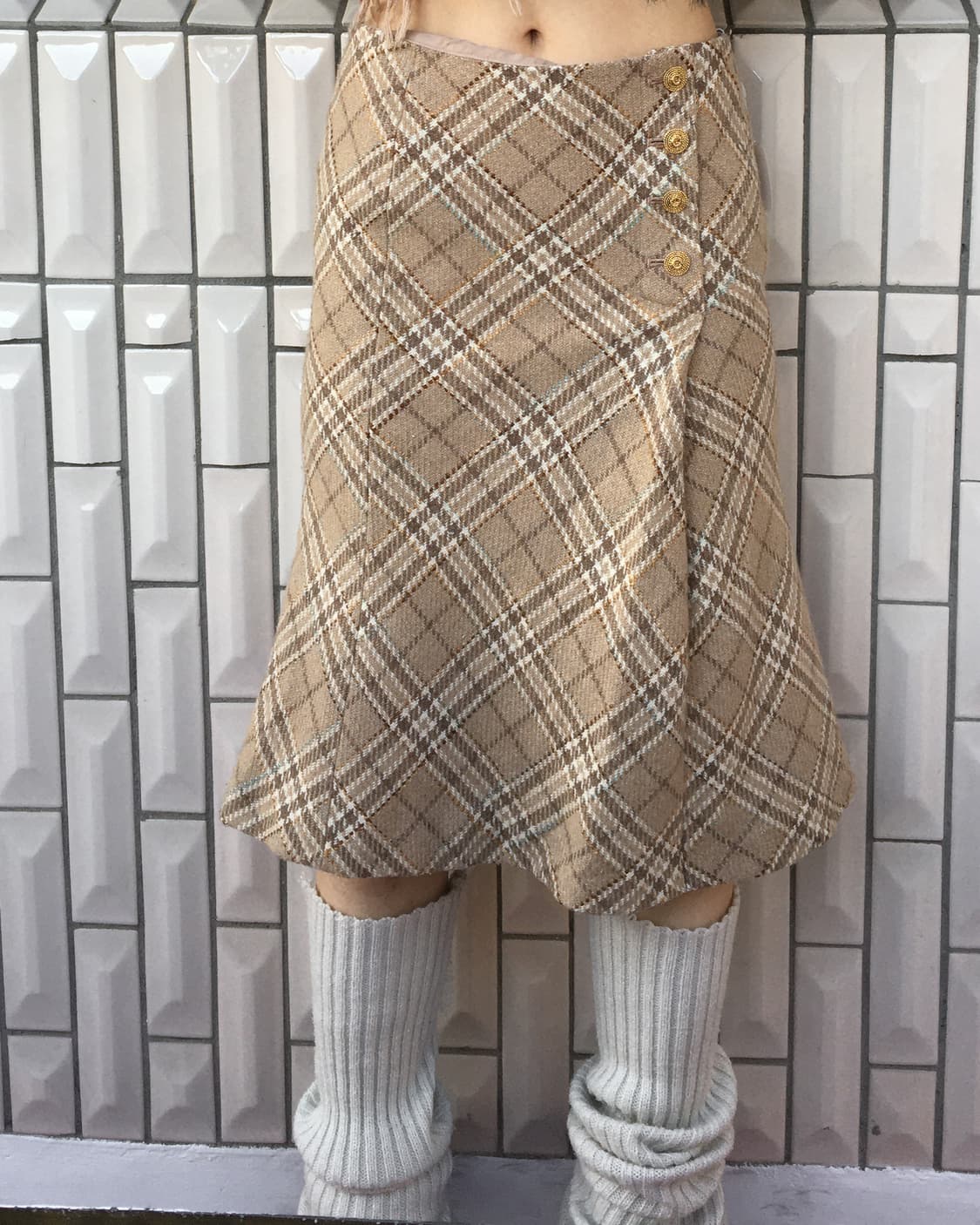 Check pattern skirt 상품이미지5