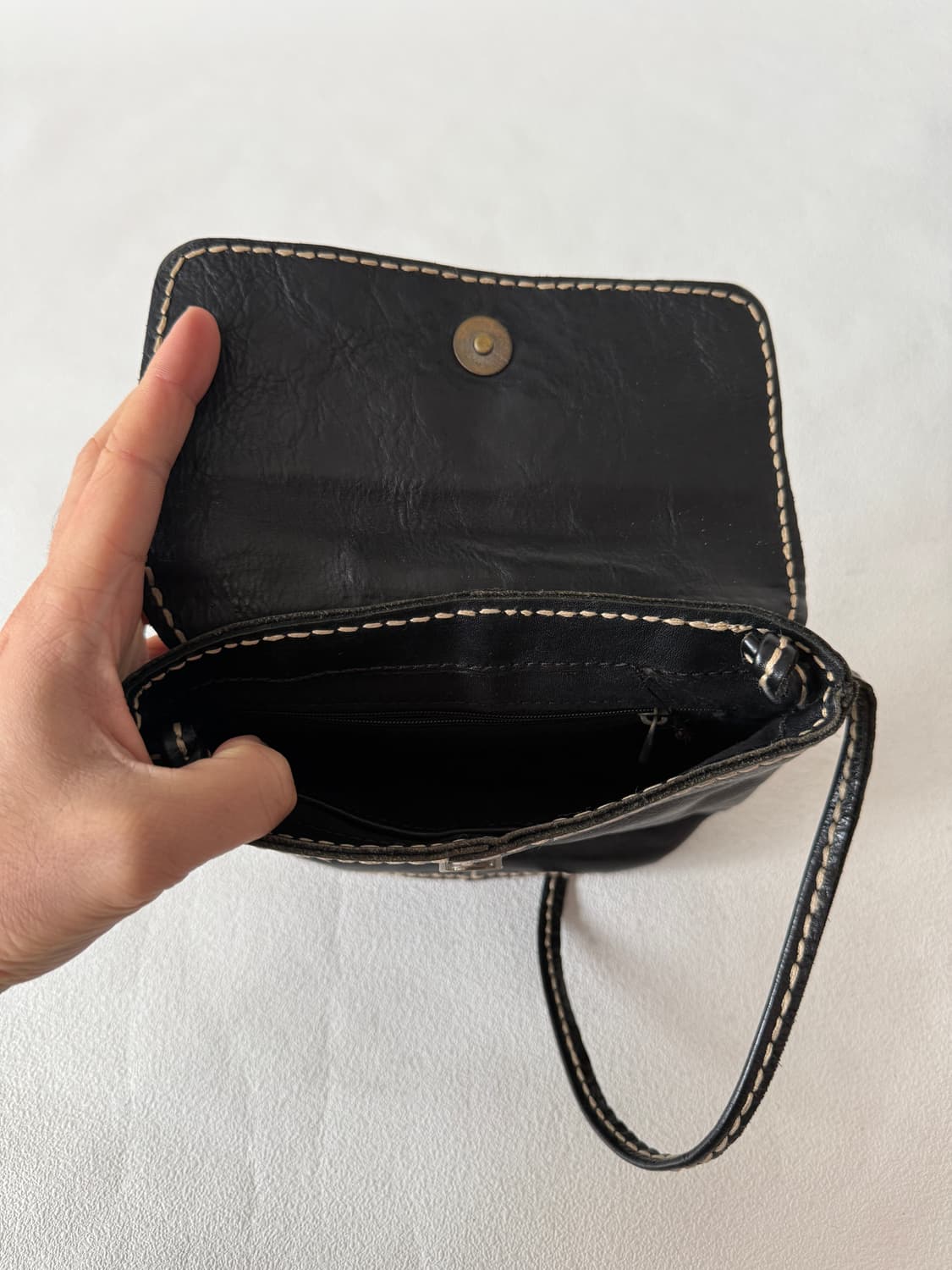 Pre owned 스티치 레더 크로스백 상품이미지5