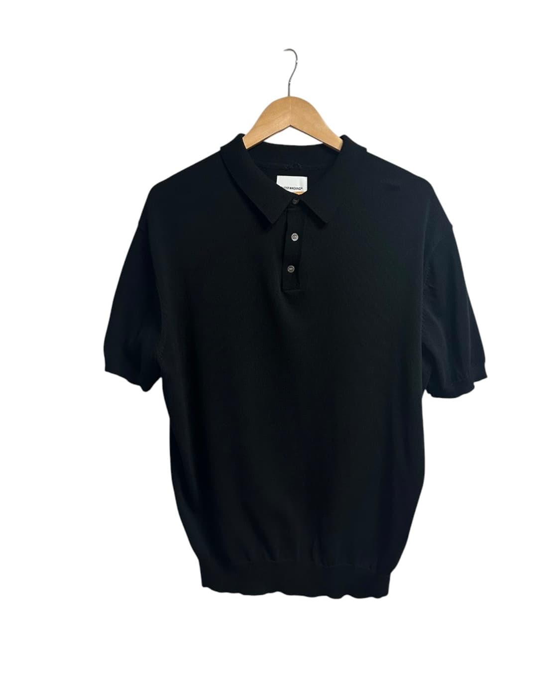 아웃스탠딩 블랙 카라 니트 반팔 (2)size 상품이미지1