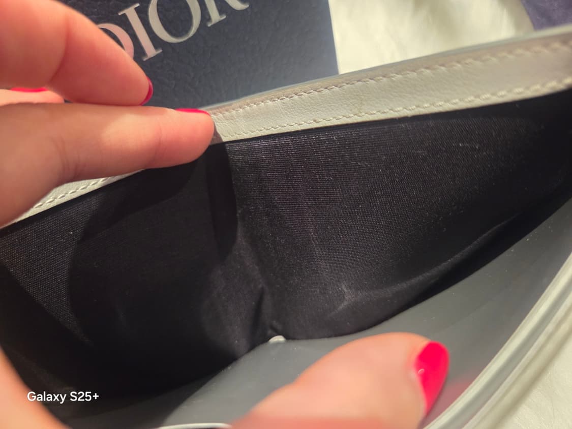 디올 CD 다이아몬드 캔버스 지갑 그레이 상품이미지6