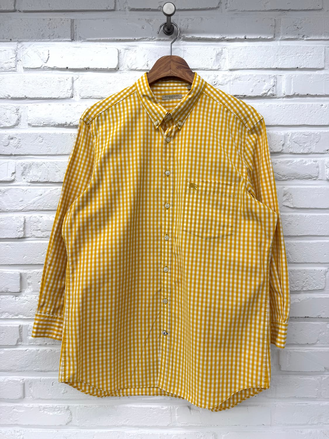 버버리 브릿 옐로우 체크 셔츠 상품이미지3