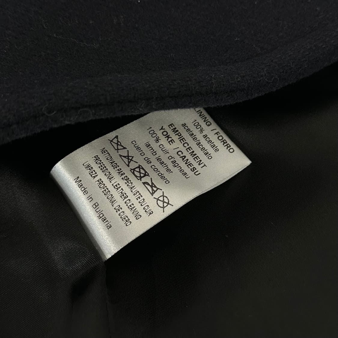 산드로 램스킨 레더 디테일 울 코트 상품이미지9