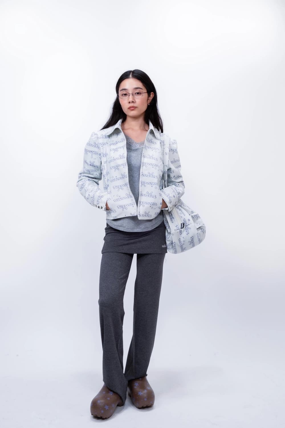 샬롬클럽 STRETCHING PLEATS PANTS 그레이 상품이미지2