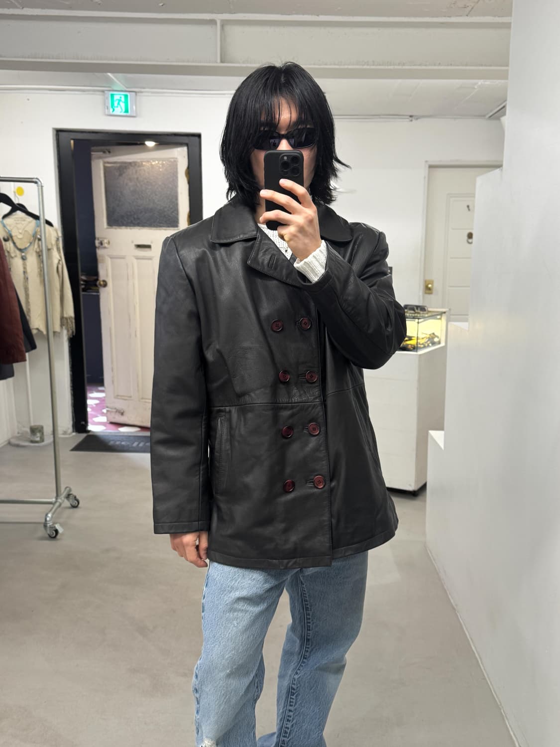 80s Michael Lawrence 레더 코트 상품이미지2